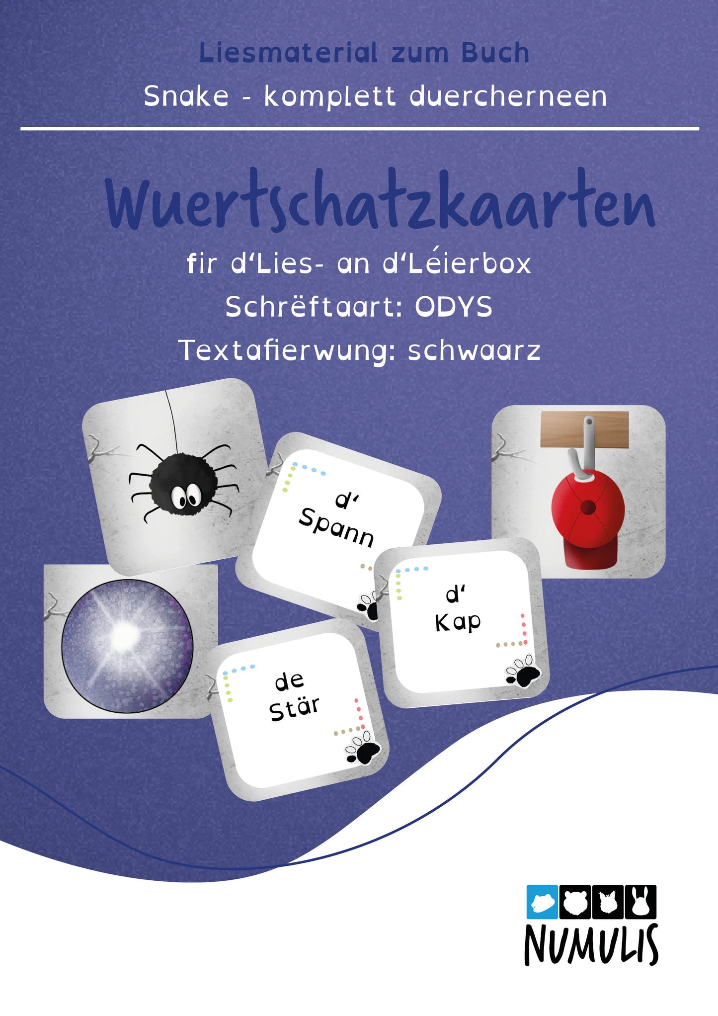 Wortschatzkarten zu "Snake komplett duercherneen" - digital - Niveau 1-4