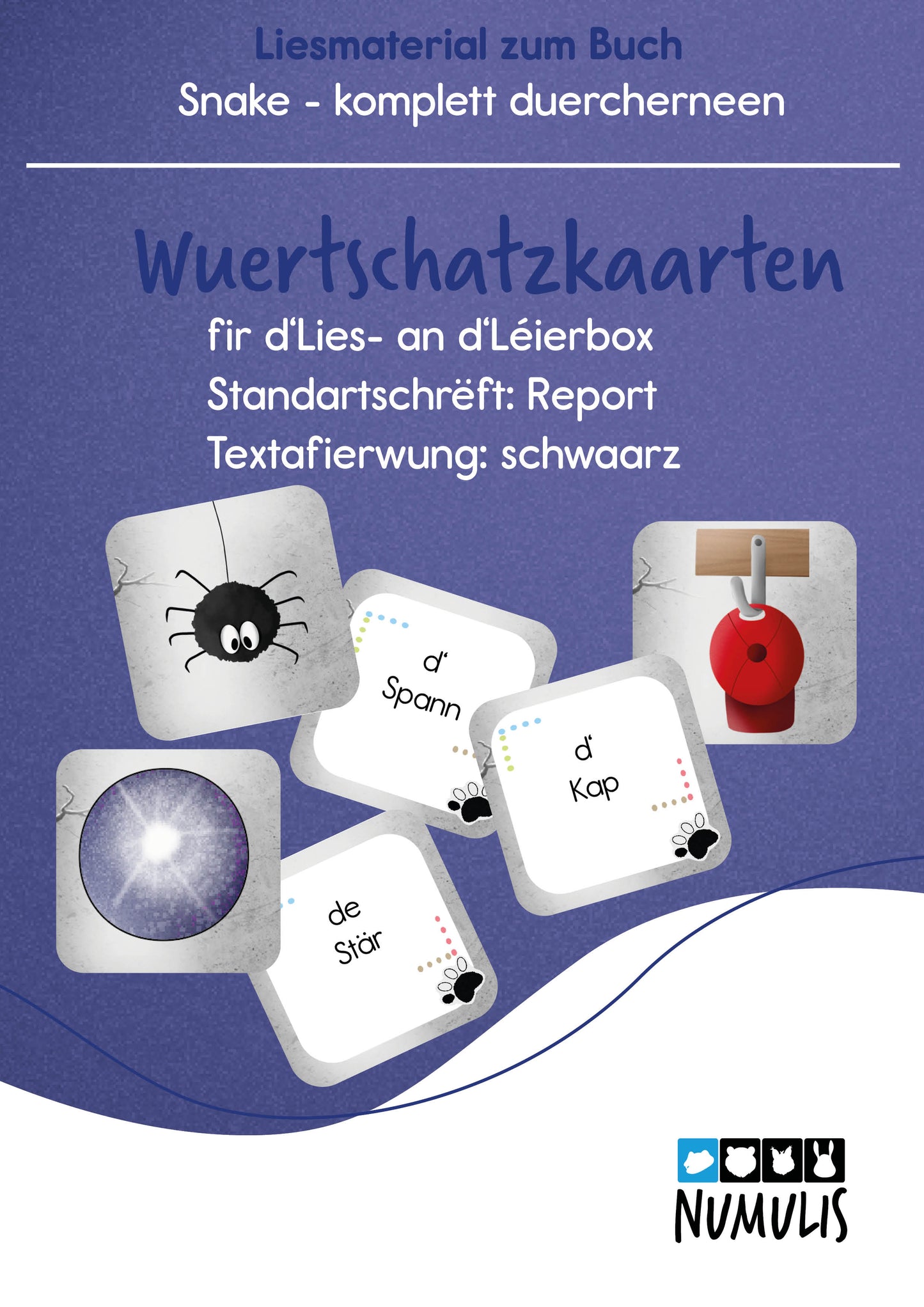 Wortschatzkarten zu "Snake komplett duercherneen" - digital - Niveau 1-4