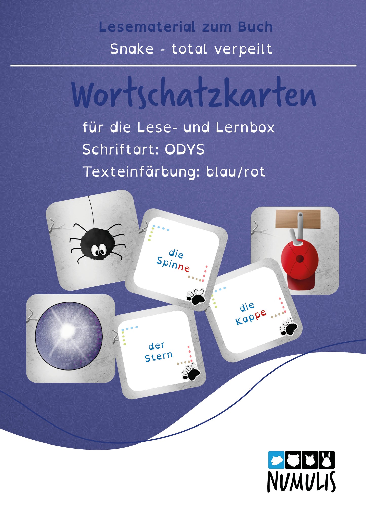 Wortschatzkarten zu "Snake total verpeilt" - digital - Stufen 1-4