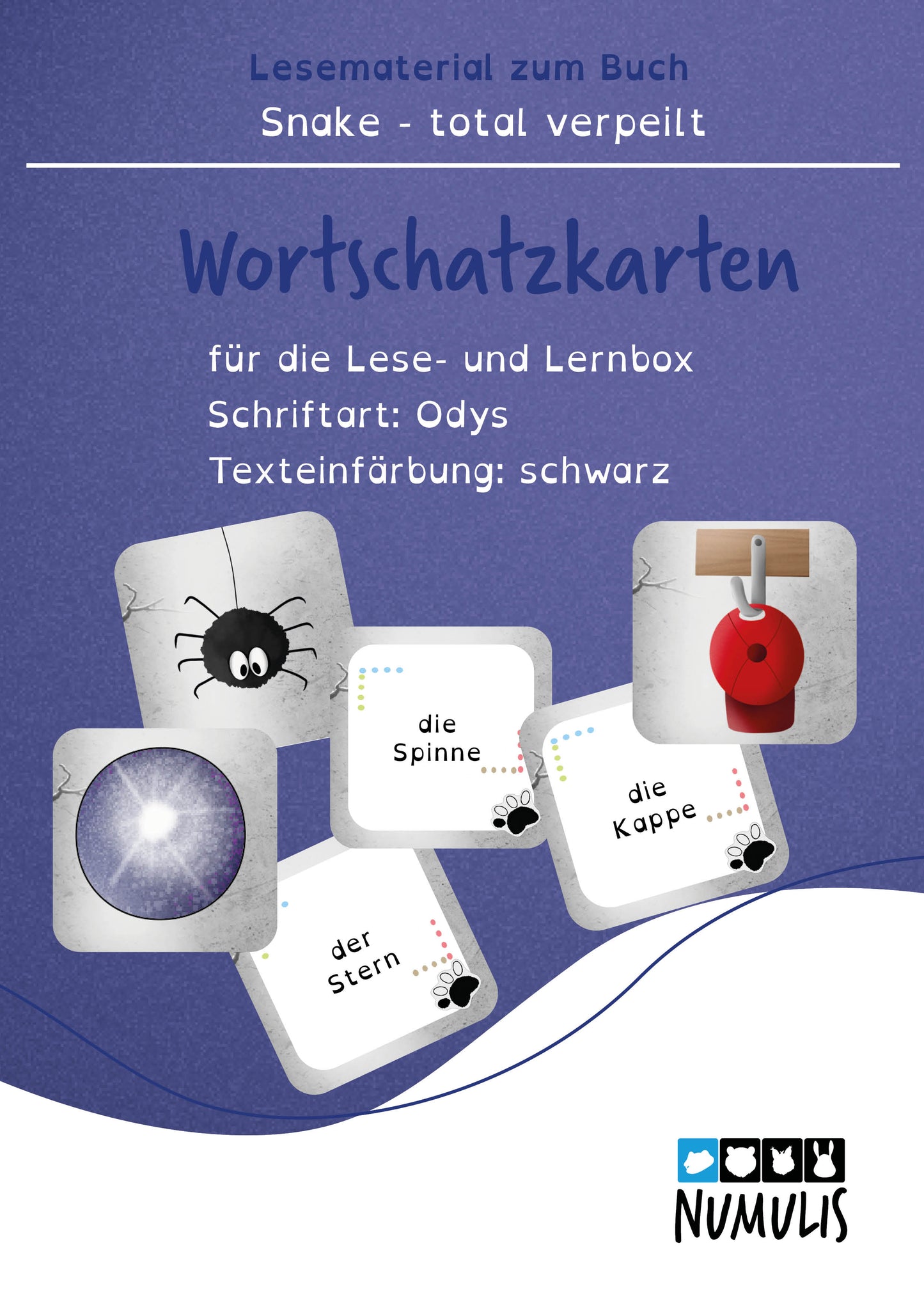 Wortschatzkarten zu "Snake total verpeilt" - digital - Stufen 1-4
