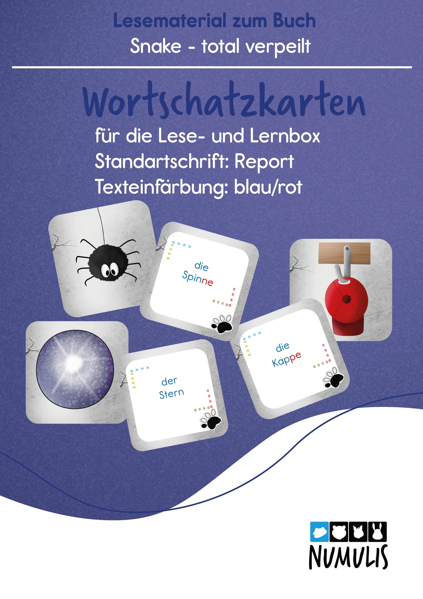 Wortschatzkarten zu "Snake total verpeilt" - digital - Stufen 1-4