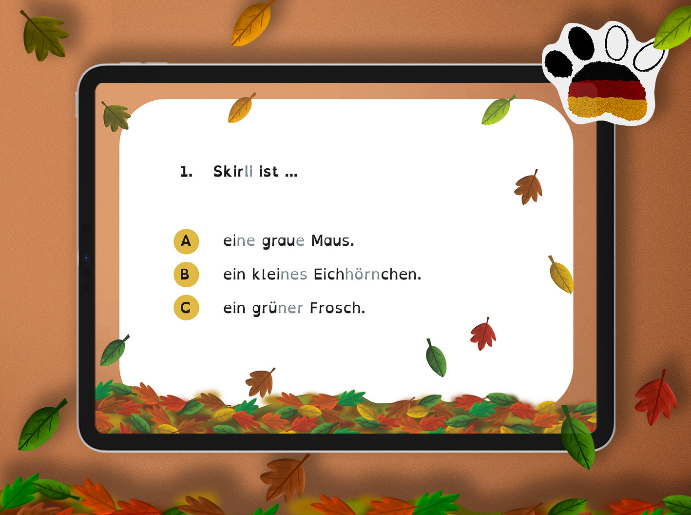 Interaktives Lesequiz zu "Skirli total wuselig"
