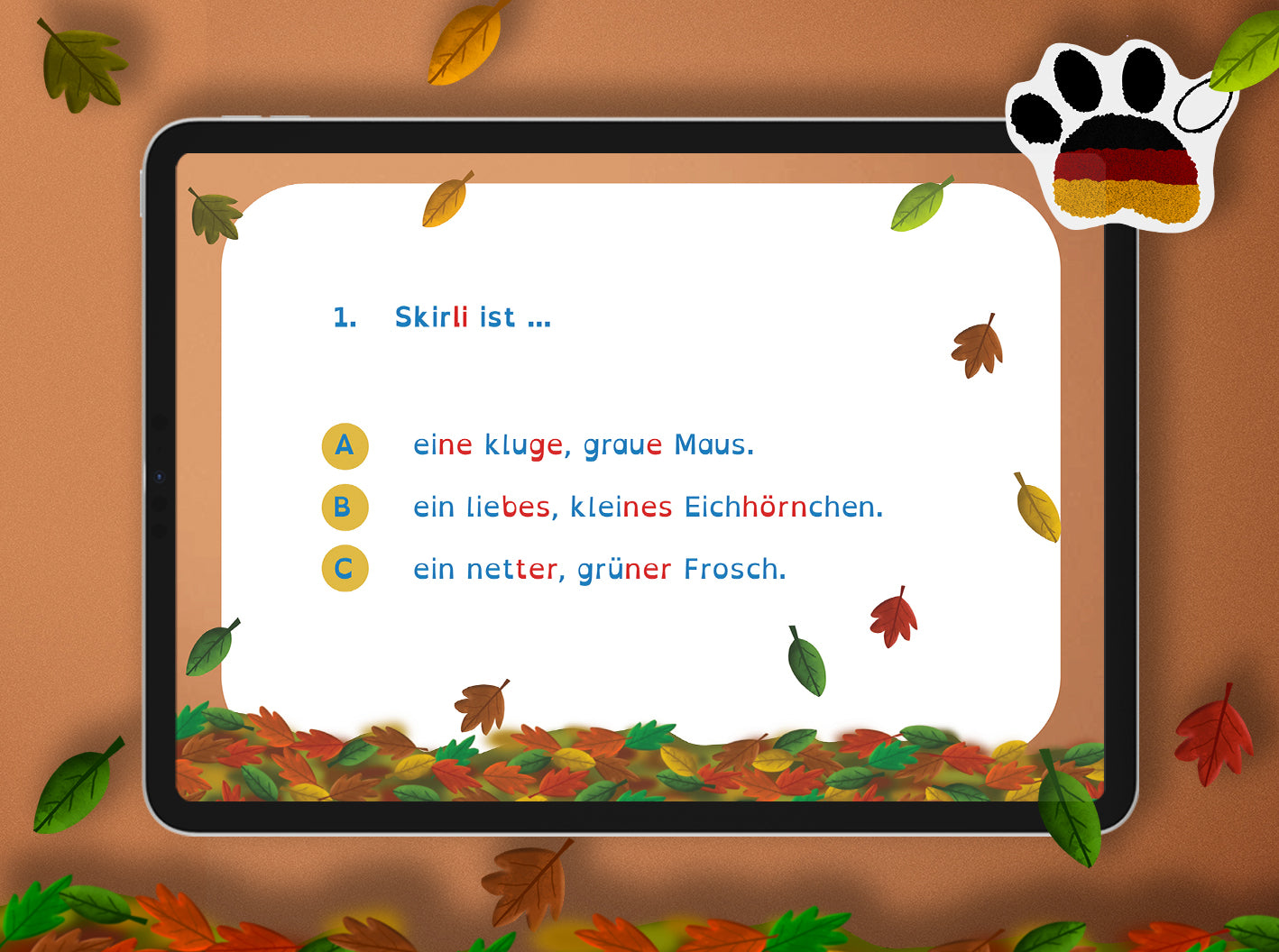Interaktives Lesequiz zu "Skirli total wuselig"