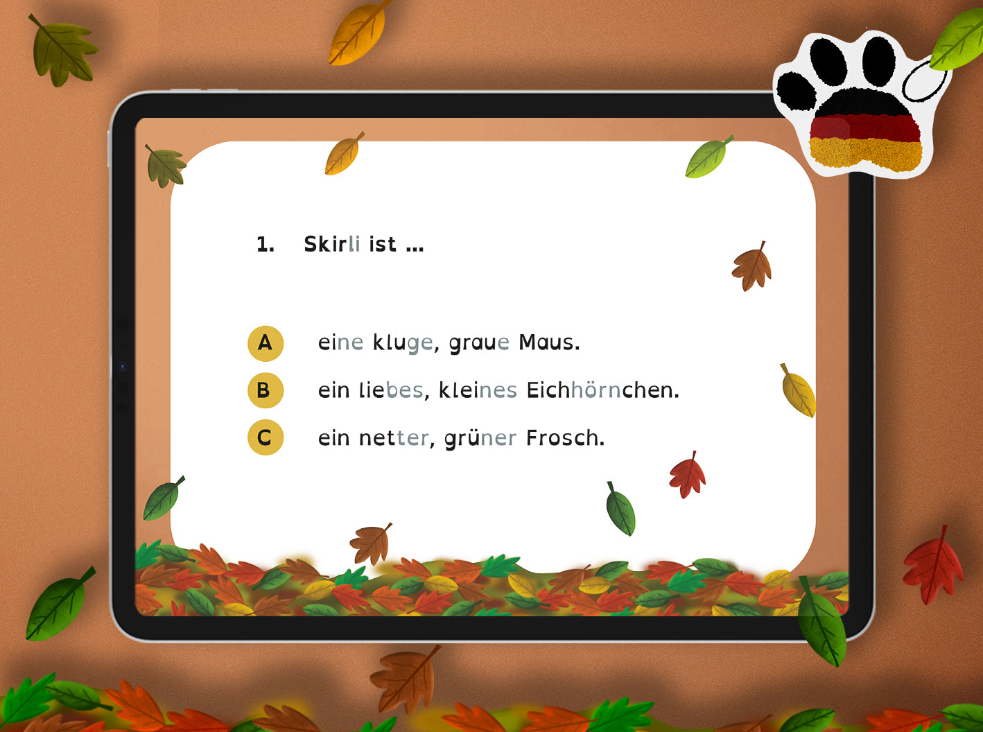 Interaktives Lesequiz zu "Skirli total wuselig"