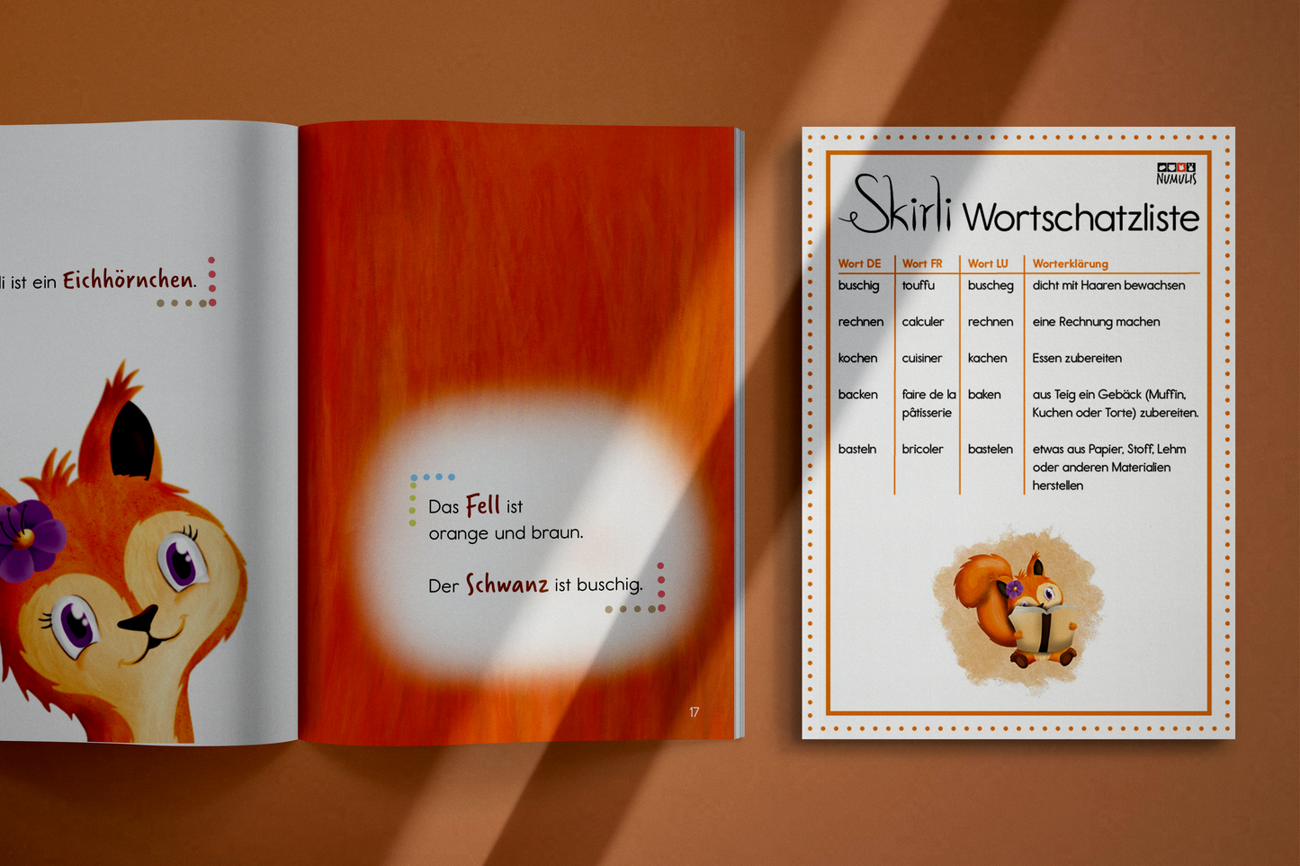 Pages de vocabulaire | Skirli totalement agité | FR