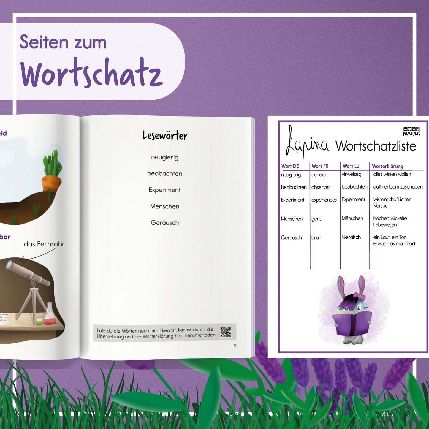Wortschatzseiten | Lapina total neugierig📌