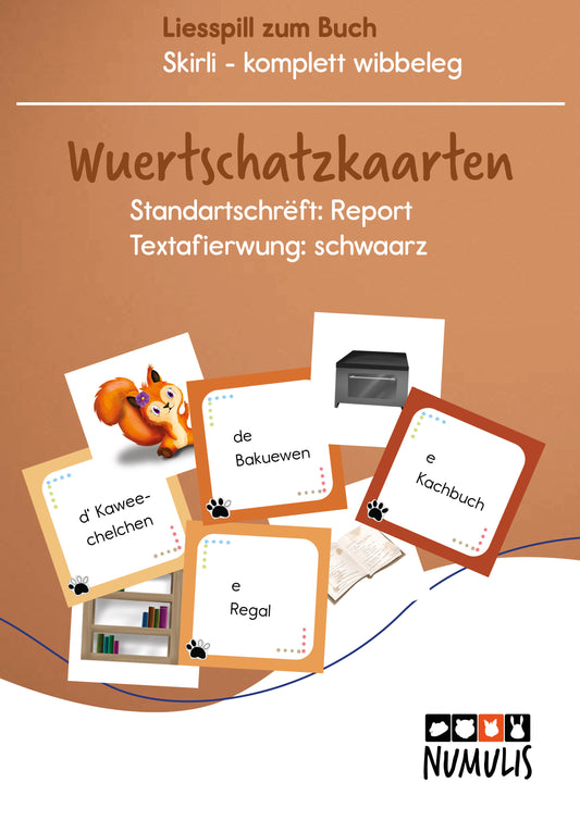Wortschatzkarten zu "Skirli komplett wibbeleg" - digital - Niveau 1-4