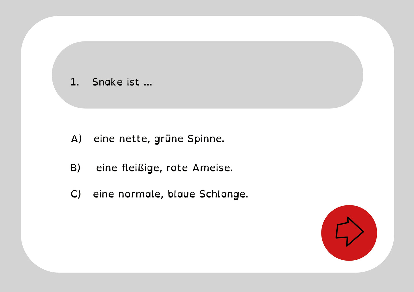 Quiz de lecture - Snake totalement confus