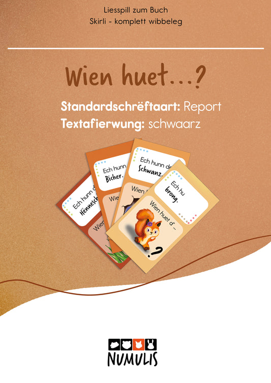 "Wien huet...?" zu "Skirli komplett wibbeleg" | Lesespiel | digital