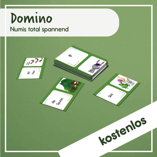 Domino de lecture pour "Numis total spannend" | Jeu de lecture | numérique