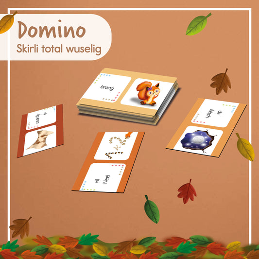 Lese-Domino zu Skirli total wuselig | Lesespiel | digital