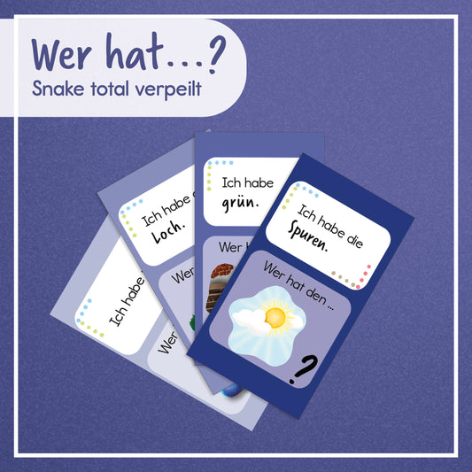 "Wer hat...?" zu Snake total verpeilt | Lesespiel | digital