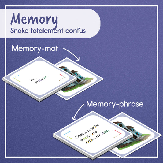 Lese-Memory zu "Snake totalement confus" | Lesespiel | digital
